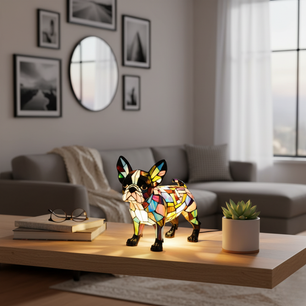 Luminária Elegância Boston Terrier