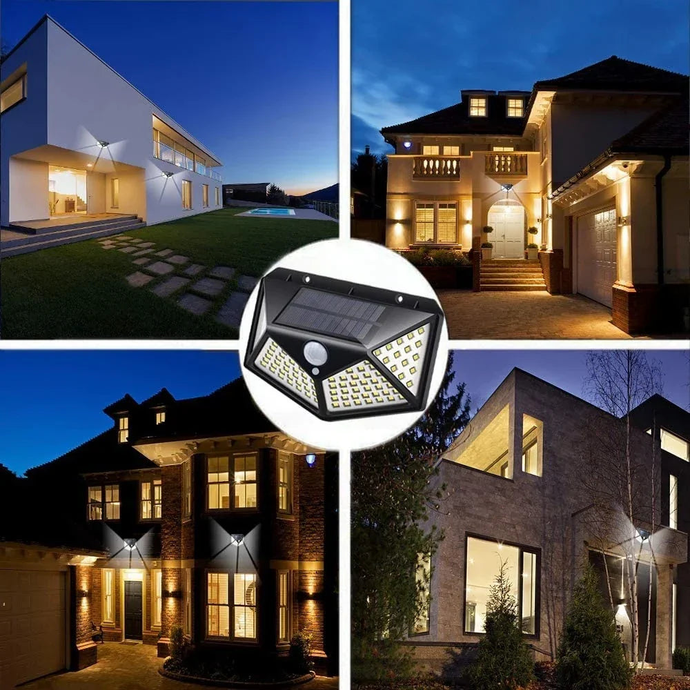 Luminária inteligente de led solar a prova d´água com sensor de movimento