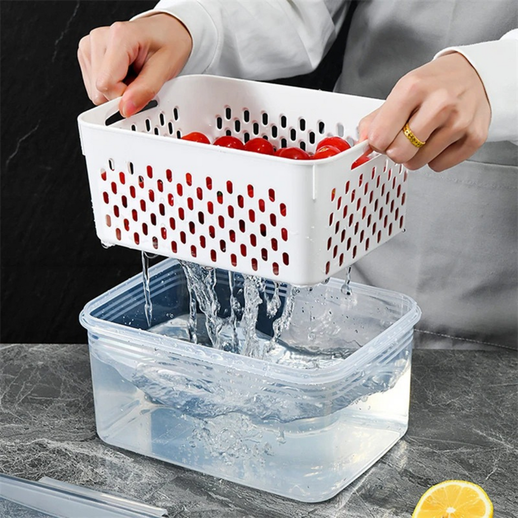 Potes Organizadores para Geladeira com Drenagem