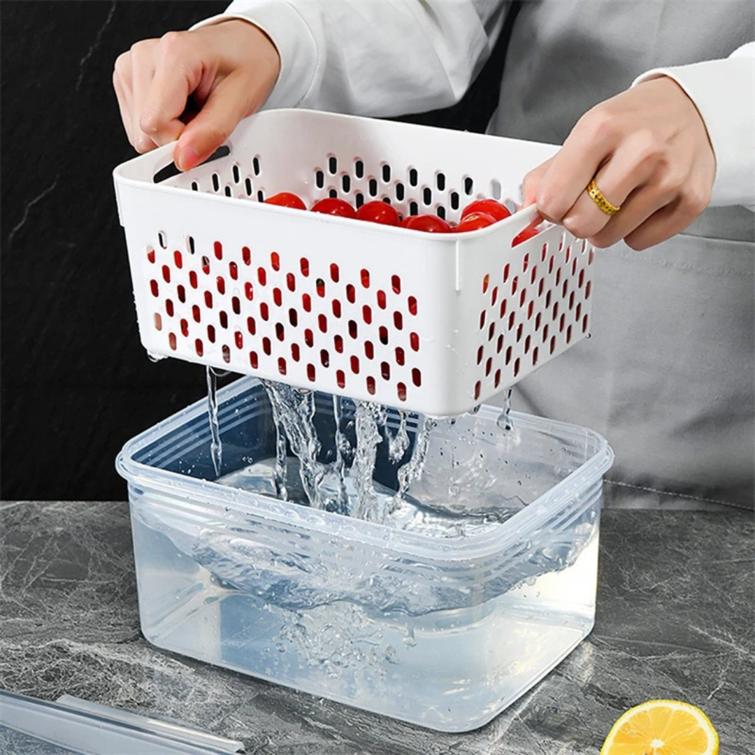 Potes Organizadores para Geladeira com Drenagem