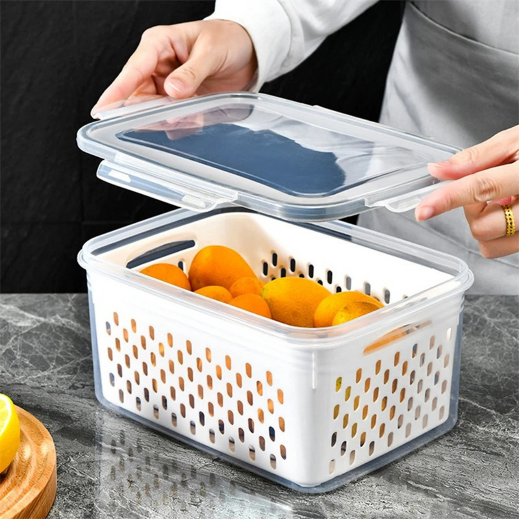 Potes Organizadores para Geladeira com Drenagem