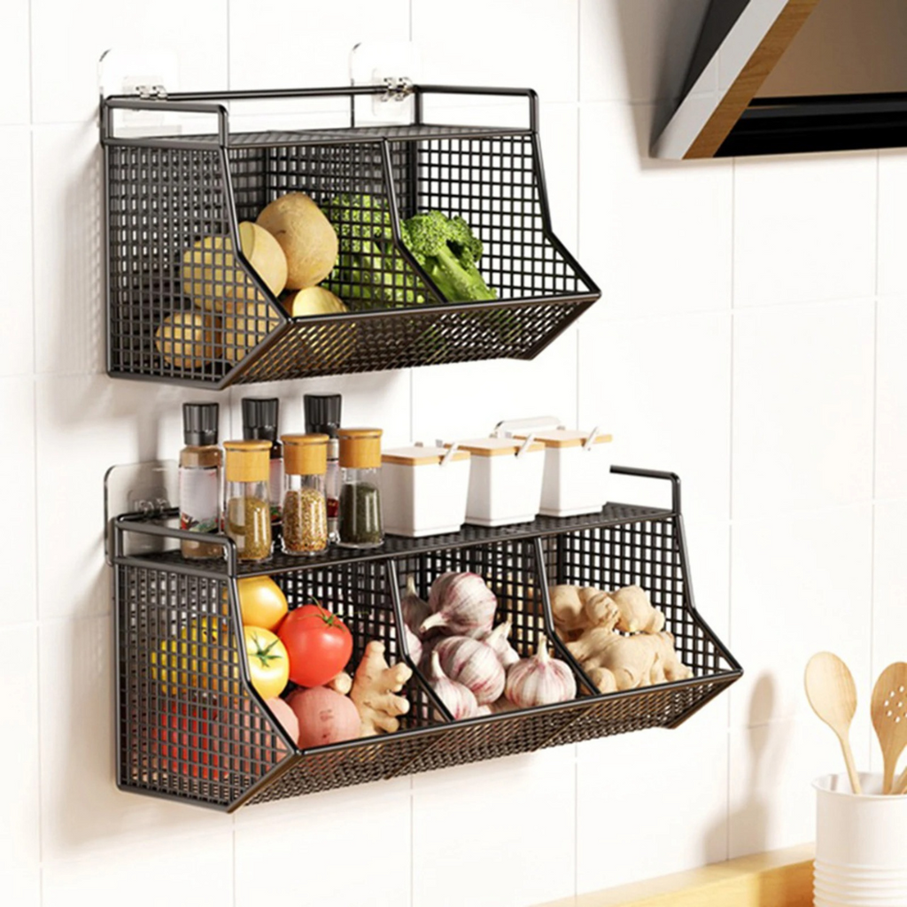 Cesta de Armazenamento Suspensa para Cozinha