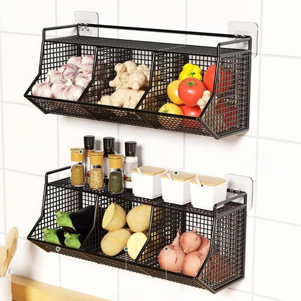 Cesta de Armazenamento Suspensa para Cozinha
