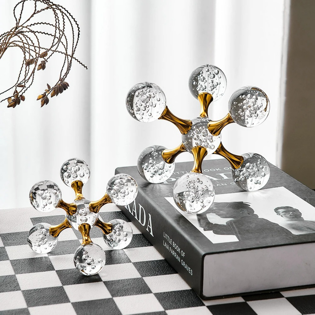 Decoração de Mesa Moderna com Bola de Cristal de Luxo