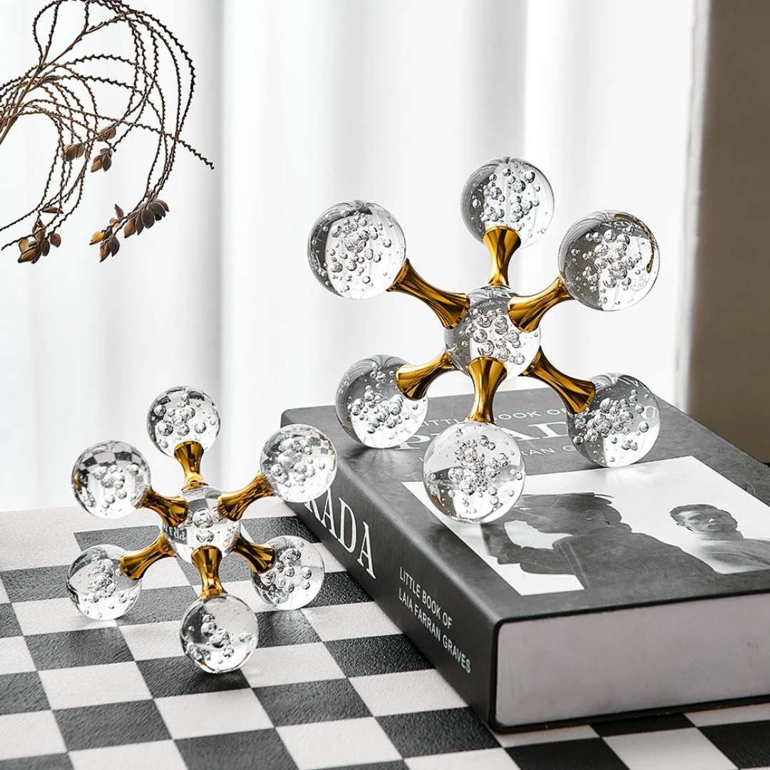 Decoração de Mesa Moderna com Bola de Cristal de Luxo
