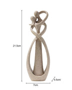 Escultura de Casal Abraçado Decoração Afetiva para Sala Quarto ou Escritório