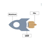 Luminária de Parede Infantil Foguete LED