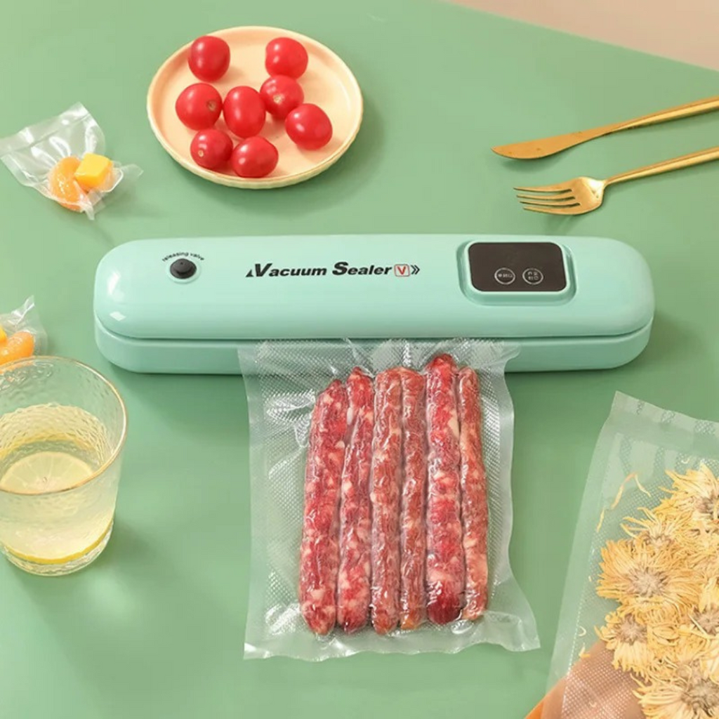 Máquina de Embalagem a Vácuo Xiaomi Portátil com 10 Sacos de Vácuo
