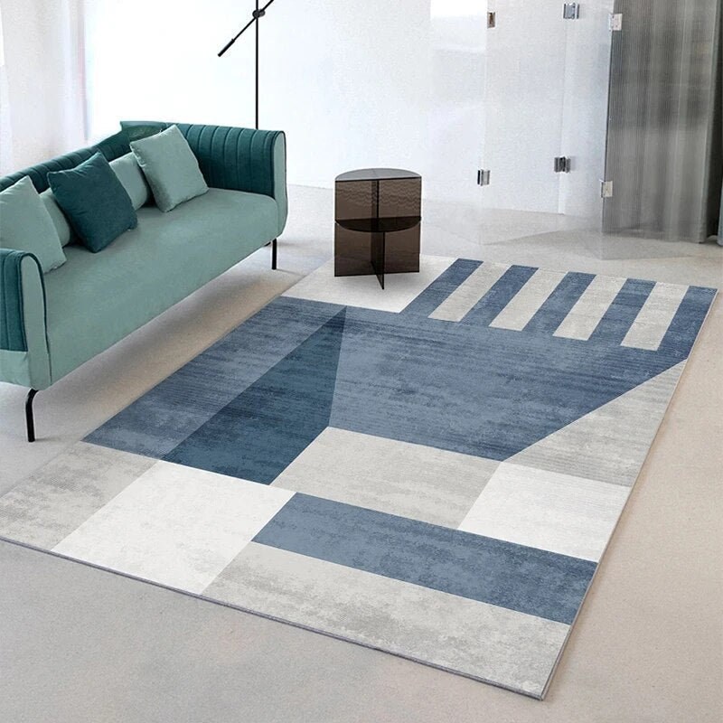 Tapete Retangular Decorativo - Coleção BlueGeometric
