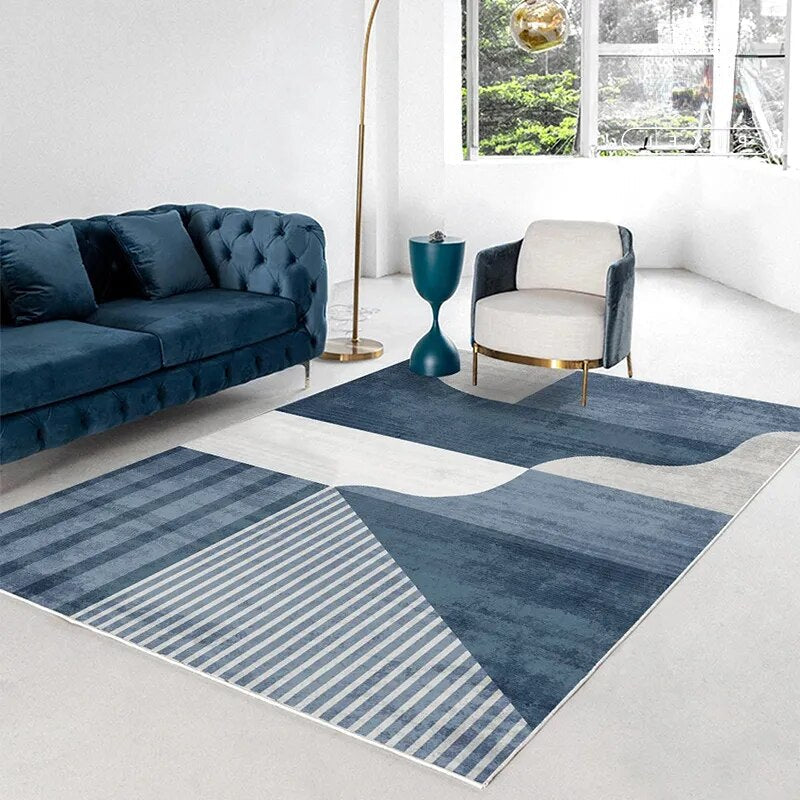 Tapete Retangular Decorativo - Coleção BlueGeometric