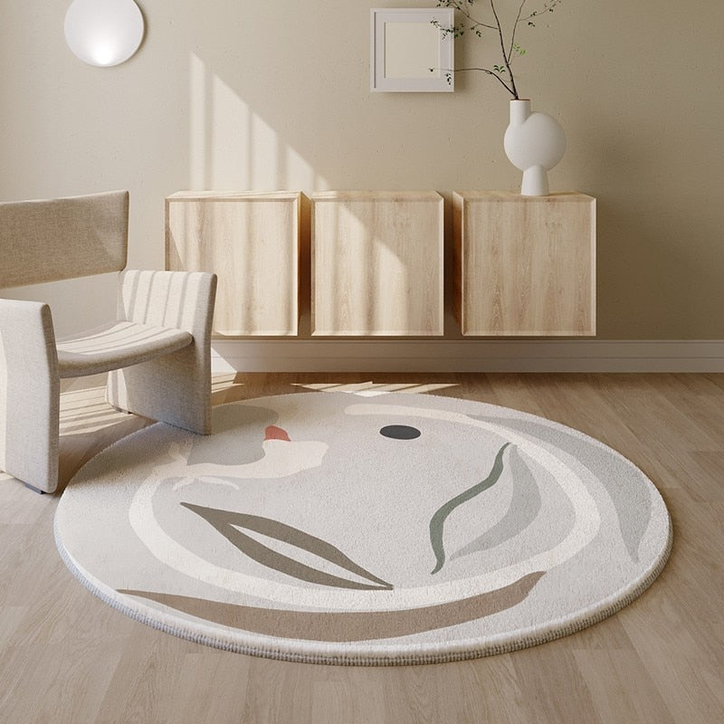 PROMO OUTLET - Tapete Decorativo Orgânico Moderno Redondo - Coleção America