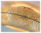 Luminária com Ventilador de teto moderno em Bambu - ZenithBreeze - Bambu Breeze Edition