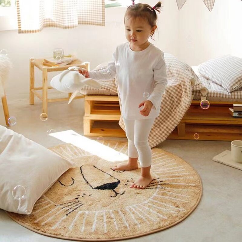 Tapete Decorativo Infantil Redondo - Coleção Fofura Animal