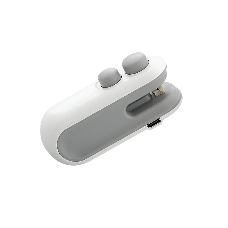Mini Selador de Alimentos Portátil 2 em 1 com Cortador USB