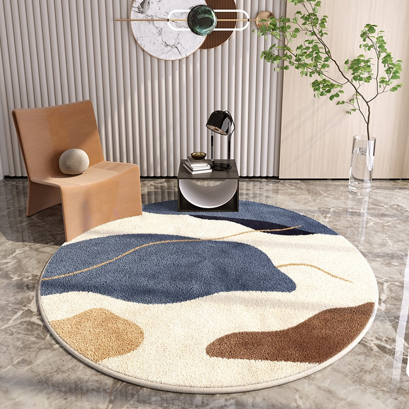 PROMO OUTLET - Tapete Decorativo Orgânico Moderno Redondo - Coleção America