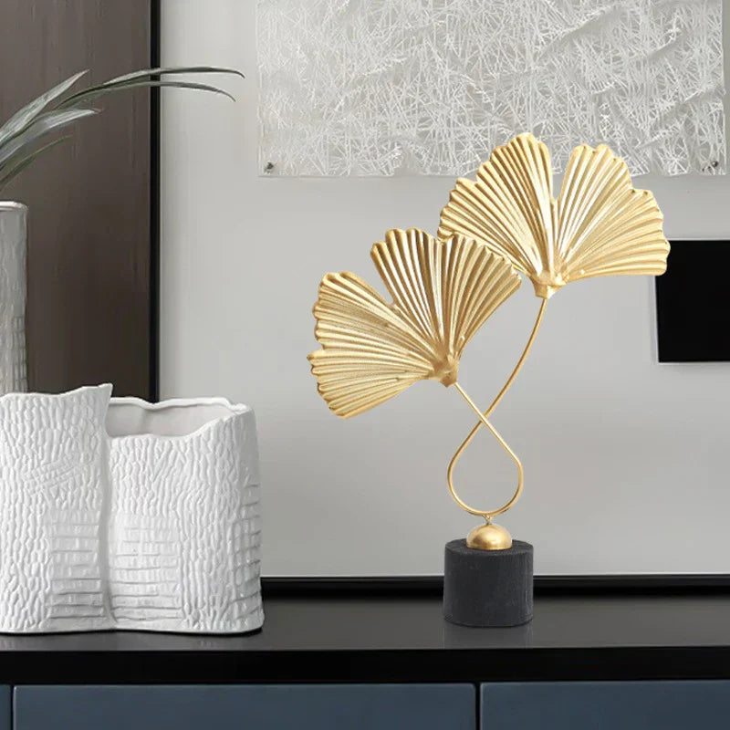 PROMO OUTLET - Escultura decorativa de Metal Premuim - Abstrata Elegância Natural
