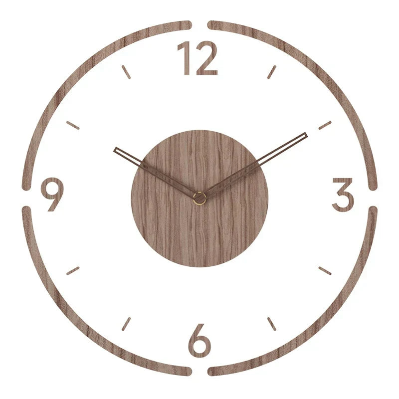 PROMO OUTLET - Relógio de Parede Decorativo Moderno de Madeira - WoodCraft Elite