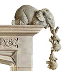 kit estatuetas Família Elefante