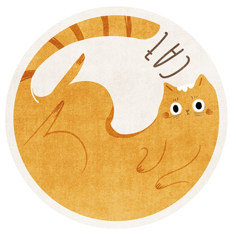 Tapete Decorativo Infantil Redondo - Coleção Fofura Animal