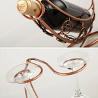 Suporte para Vinho e Taças em Metal