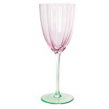 Taça Flauta de Vidro Vintage Floral com Formato de Tulipa