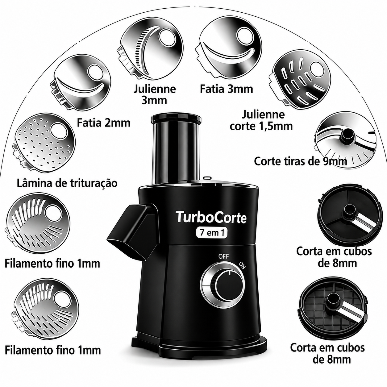 Maquina Elétrica TurboCorte 7 em 1