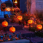 Kit Luminária Solar Abóbora Decorativa - Halloween