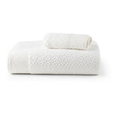 Jogo De Banho 2 Peças 430g/M² Capri Toalhas Banhão 100% Algodão Off White