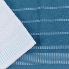 Kit 2 Panos de Prato Atoalhado Copa 45x65cm Bordado 300g/m² Algodão Azul