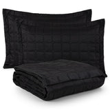 Kit Colcha Cobre Leito Matelassê 200 Fios Dupla Face Berlim Preto