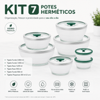 Potes Herméticos de Vidro 7 Peças Premium