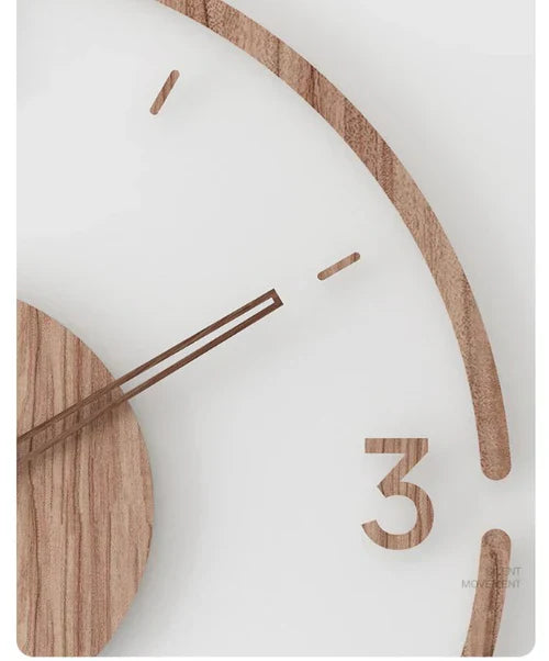 PROMO OUTLET - Relógio de Parede Decorativo Moderno de Madeira - WoodCraft Elite